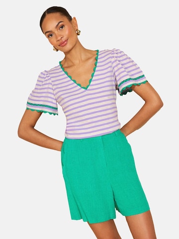 love & roses Shirt in Lila: voorkant