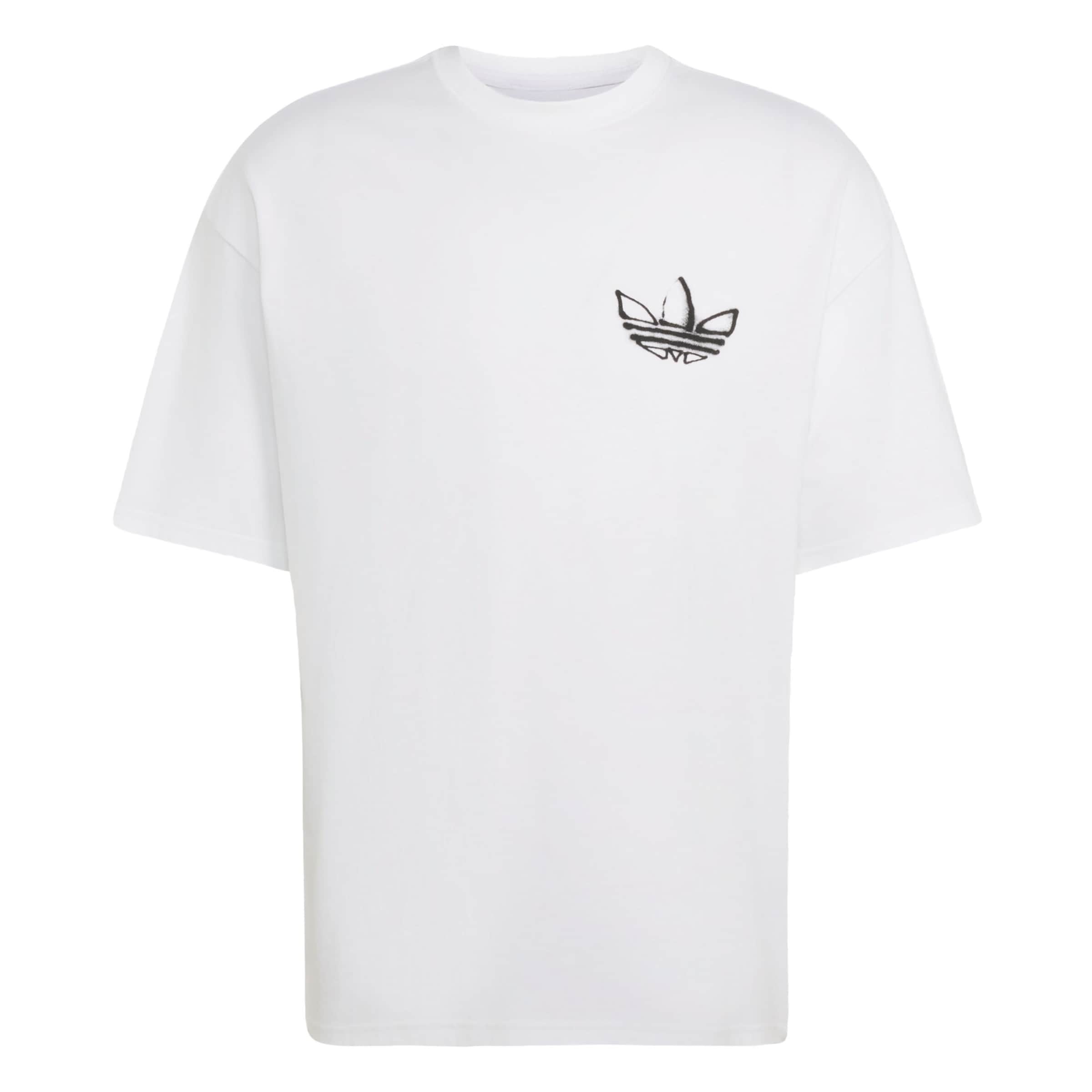 ADIDAS ORIGINALS T-Shirt 'Powder Tongue' en XS en noir / blanc, Vue avec produit
