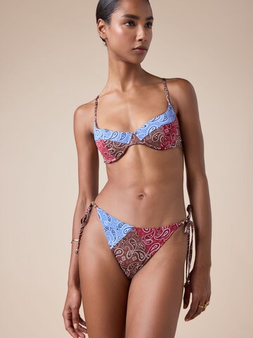 CALZEDONIA Bikini Bottoms 'Bandana Patch' in Brown: front