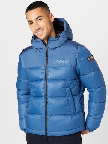 NAPAPIJRI Between-Season Jacket 'HORNELEN' in Blue: front