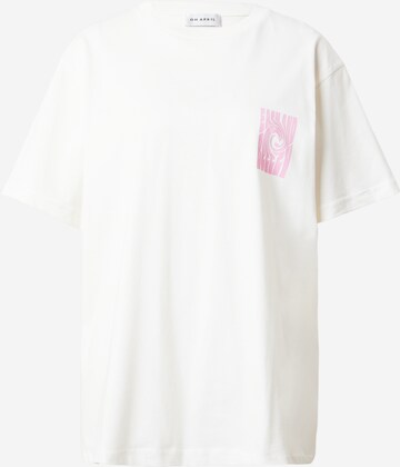 OH APRIL Shirt 'Boyfriend T-Shirt Off White Breezy' in Wit: voorkant