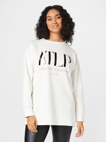 River Island Plus - Sweatshirt 'ATLR' em branco: frente