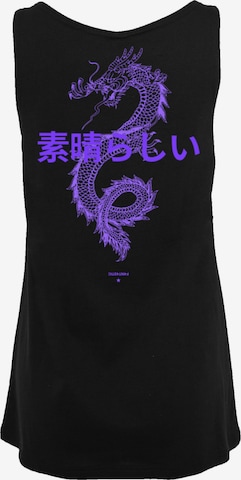 F4NT4STIC Top 'Drache Japan' in Black: front
