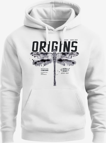 Neverless Sweatshirt 'Future Libelle' in Weiß: Vorderseite