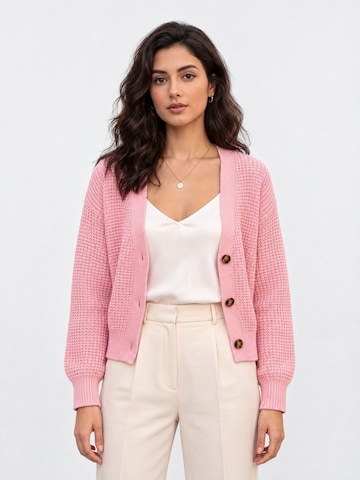RYVAN Knit cardigan 'Strickjacken' in Pink: front