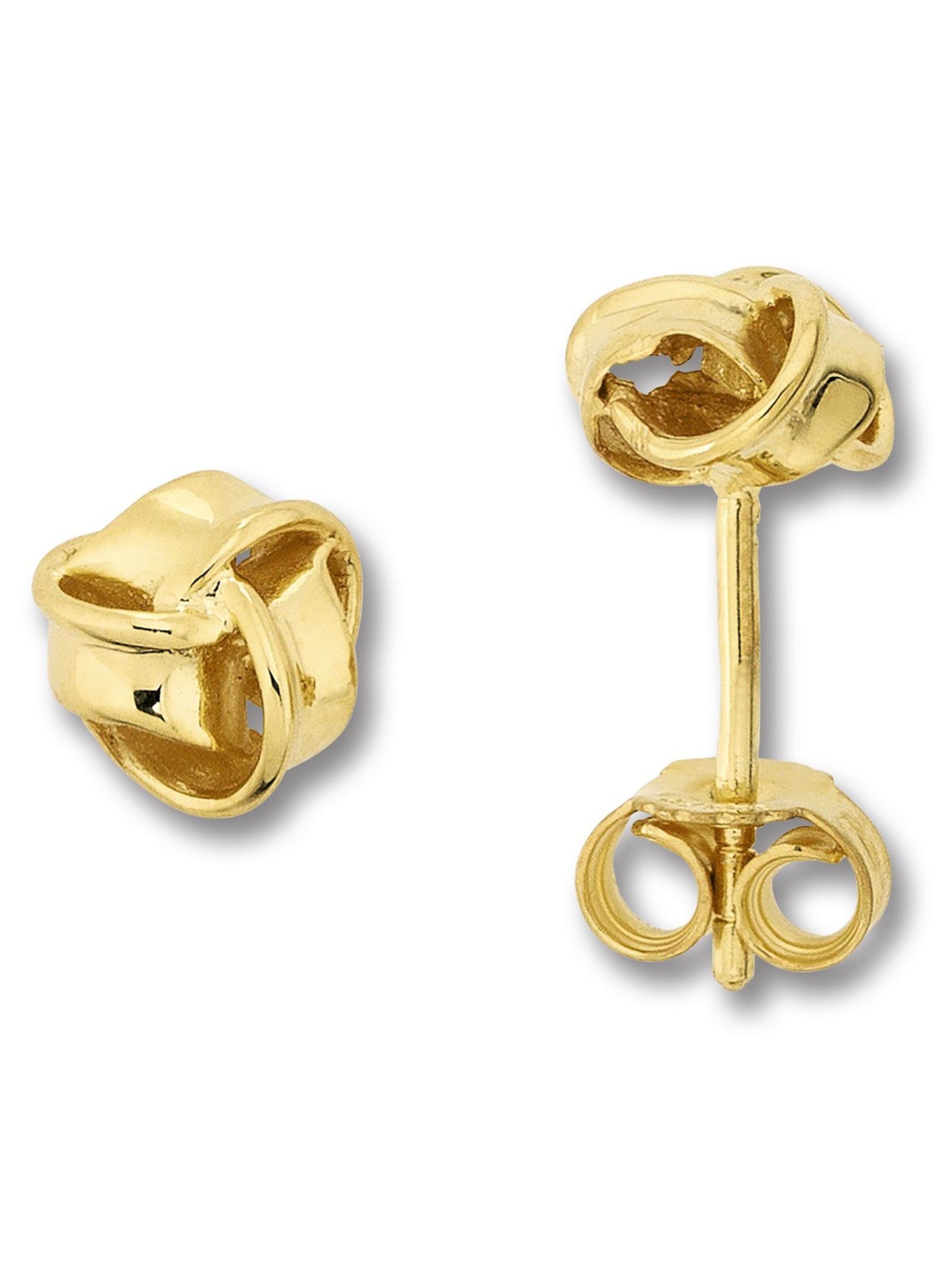 ONE ELEMENT Ohrringe 'Knoten' in Gold: Vorderseite