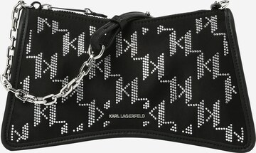 Karl Lagerfeld - Bolso de hombro en negro: frente