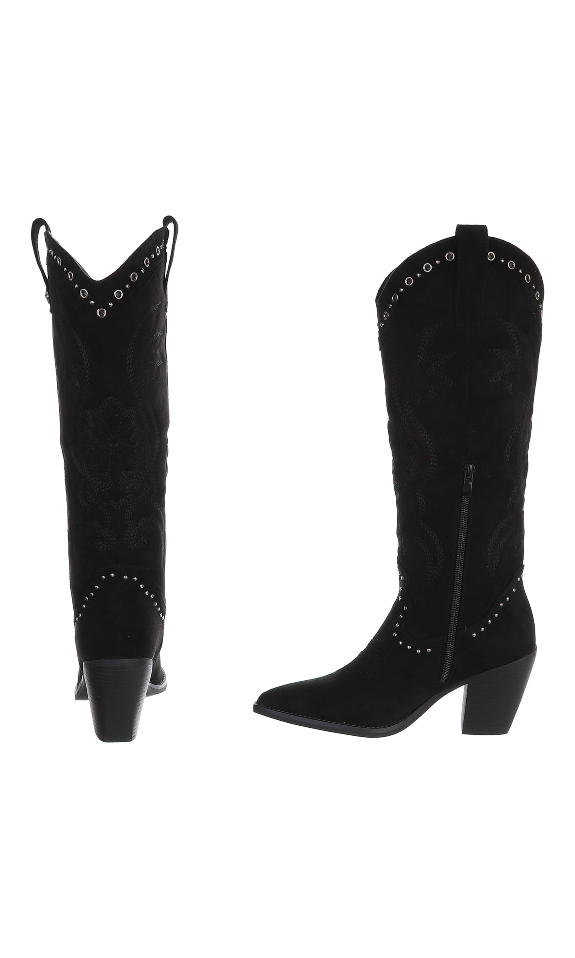 Ital-Design Cowboy Boots in Black