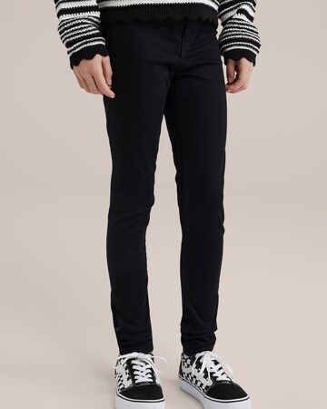 Skinny Jeans di WE Fashion in nero: frontale