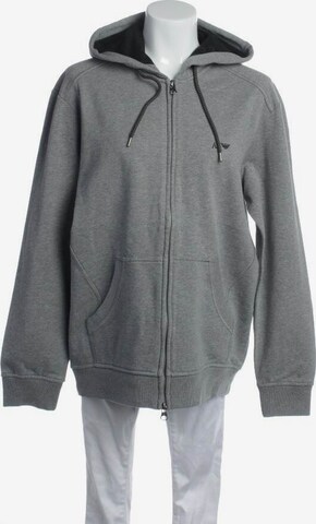 ARMANI Sweatshirt & Zip-Up Hoodie in L in Grey: front