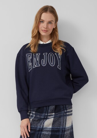 s.Oliver Sweatshirt in Blauw: voorkant