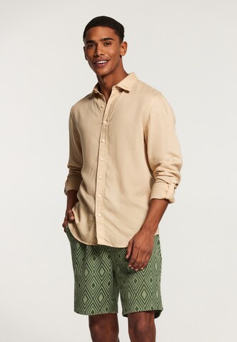 Regular fit Camicia 'Lucas' di Shiwi in beige