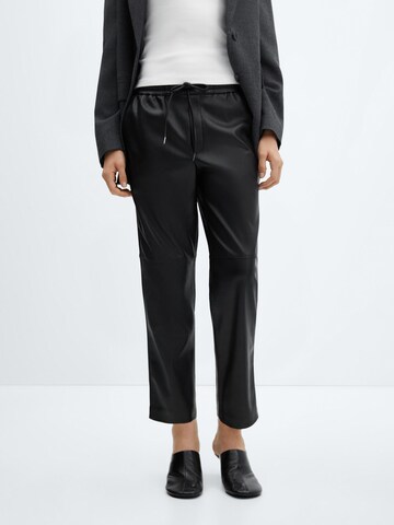 MANGO Regular Pants 'Apple' in Black: front