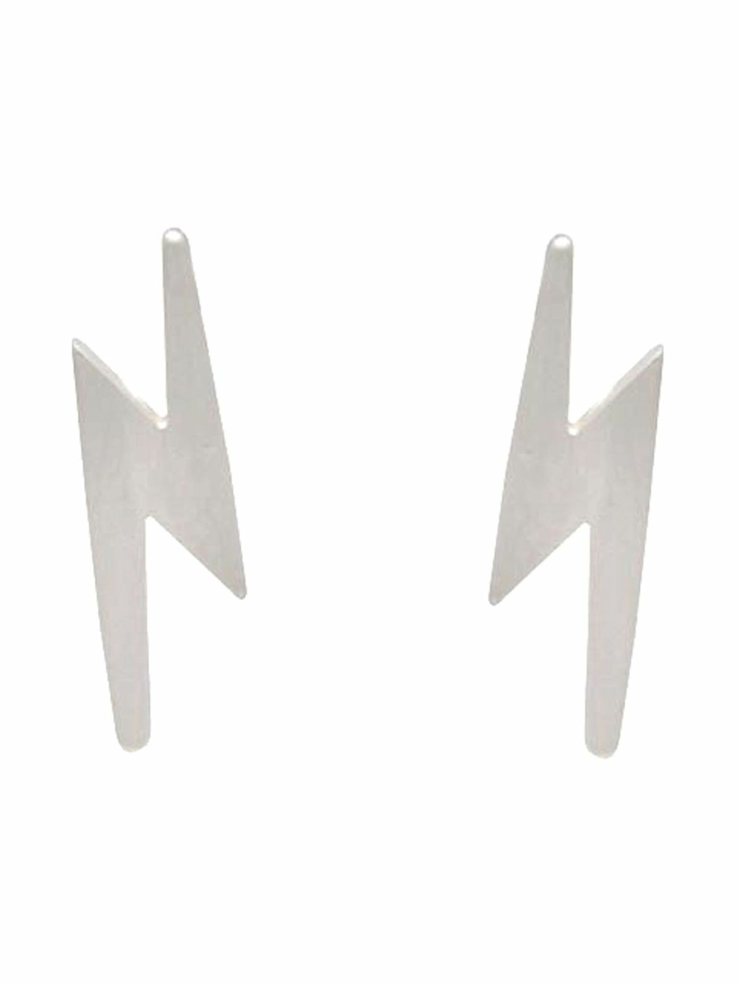 Gemshine Ohrringe 'Blitzschlag' in Silber: Vorderseite