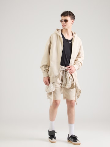 Pegador Zip-Up Hoodie in Beige