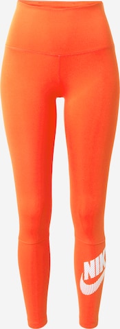 NIKE Skinny Sportbroek in Oranje: voorkant