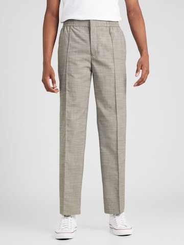 TOPMAN Обычный Плиссированные брюки в Серый: спереди