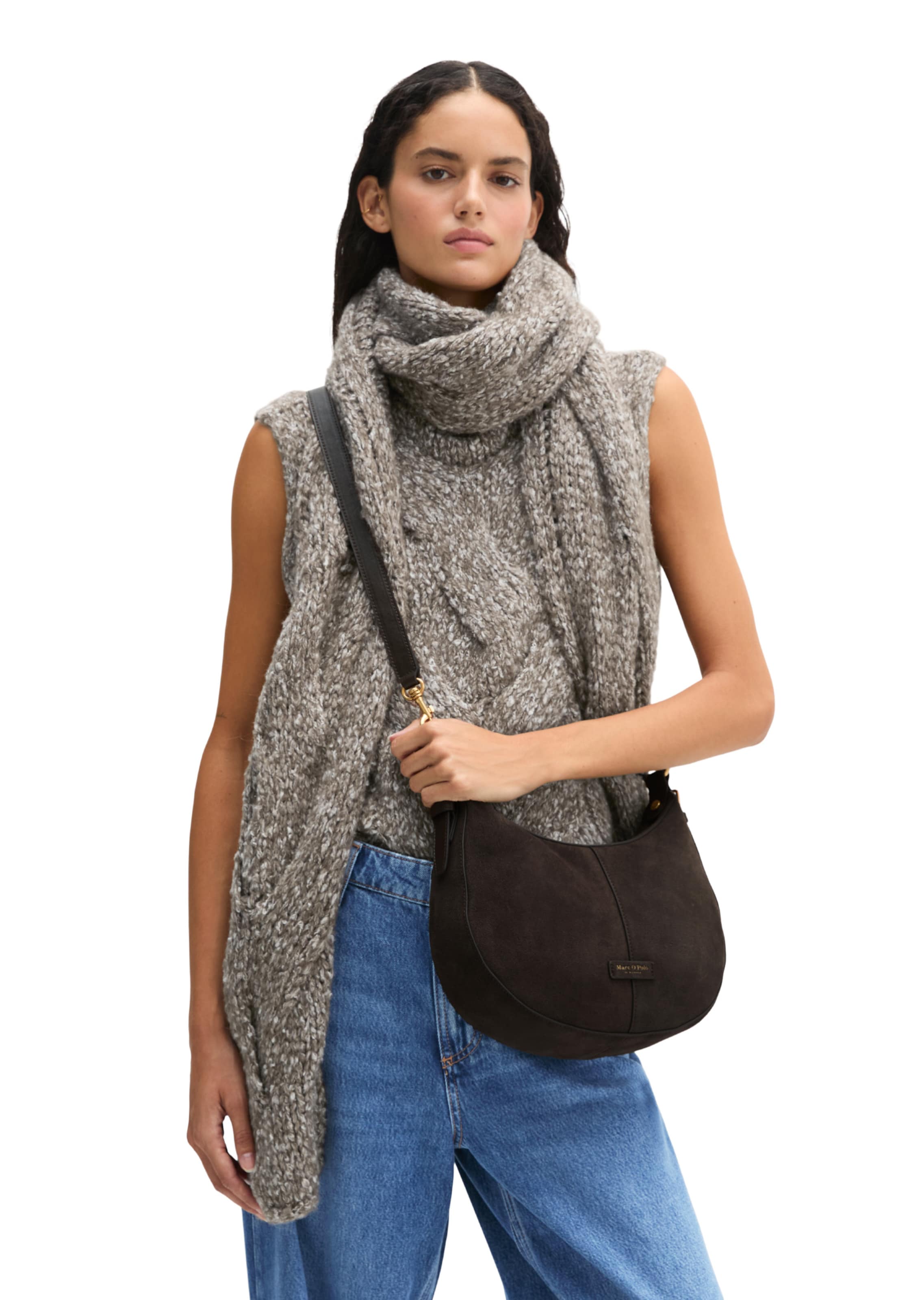 Marc O'Polo Shoulder bag 'Pernille' in Brown: front