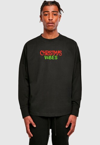 T-Shirt 'Christmas Vibes' Merchcode en noir : devant