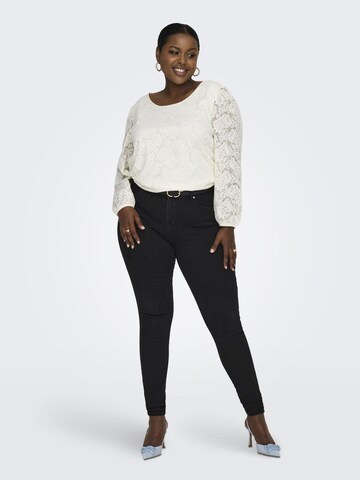 Camicia da donna di ONLY Carmakoma in bianco: frontale