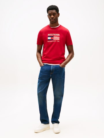 TOMMY HILFIGER T-Shirt 'AMERICANA' in Rot
