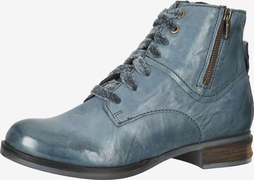 JOSEF SEIBEL Lace-Up Ankle Boots 'Sanja 11' in Blue: front