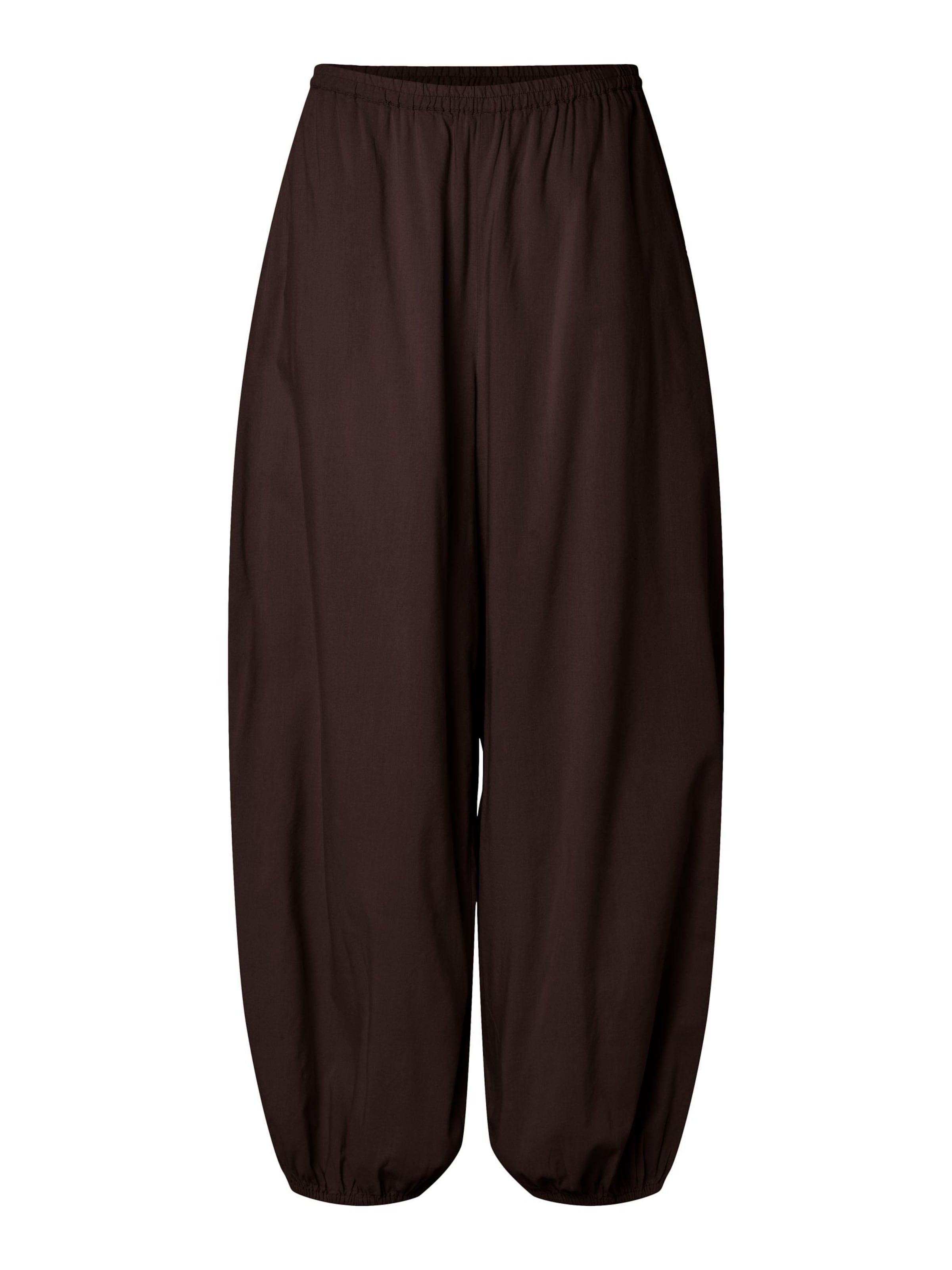 Barrel Pantalon 'PCSmilla' PIECES en marron : devant