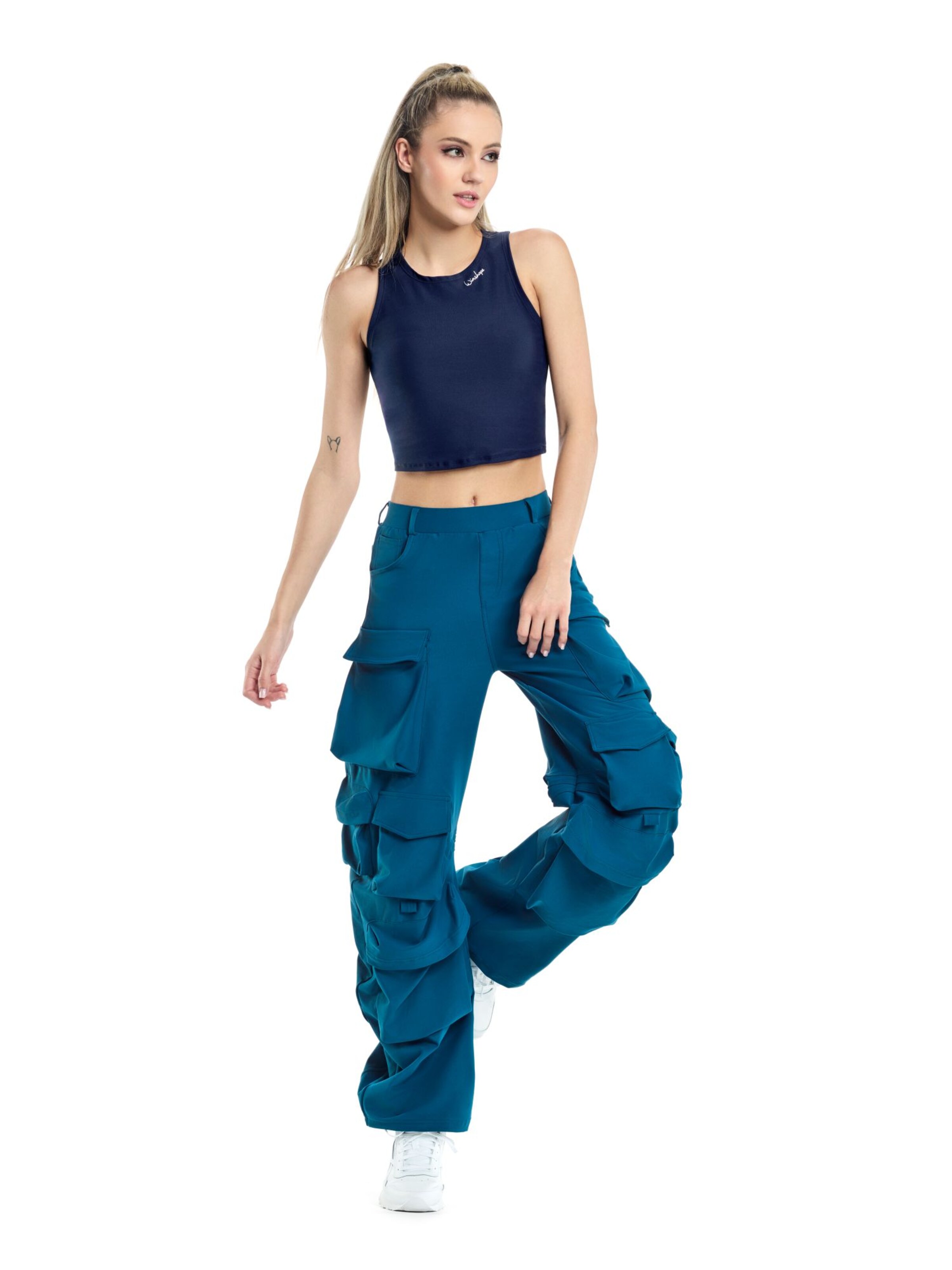 Winshape Loosefit Sportsbukser ' CP101C ' i grøn