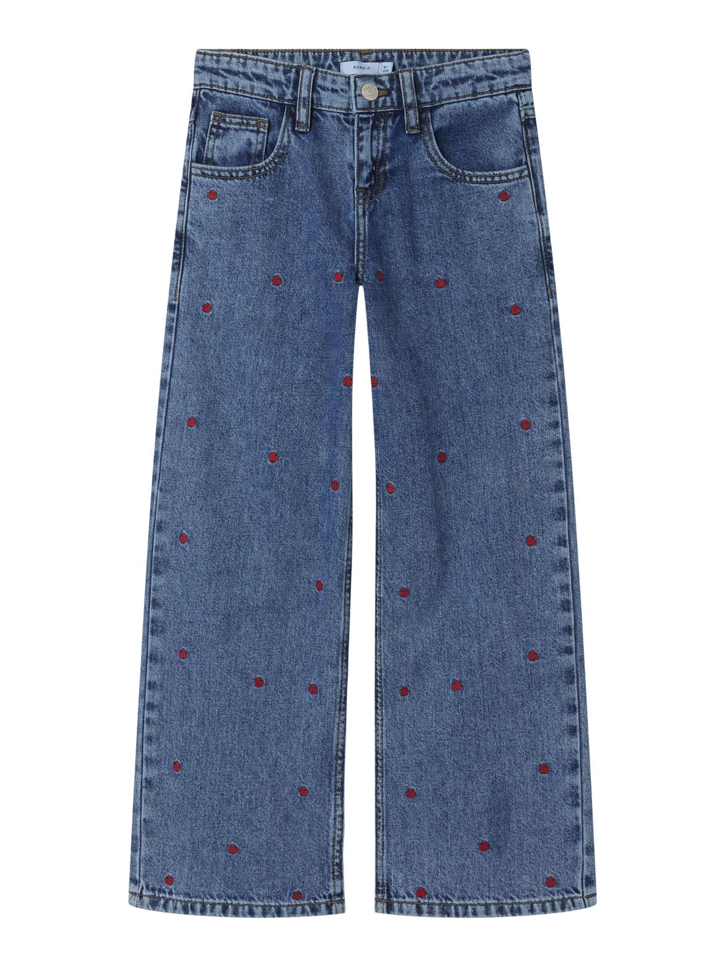 Jean Wide Tejano Medio Talla 12 Niñas Mango