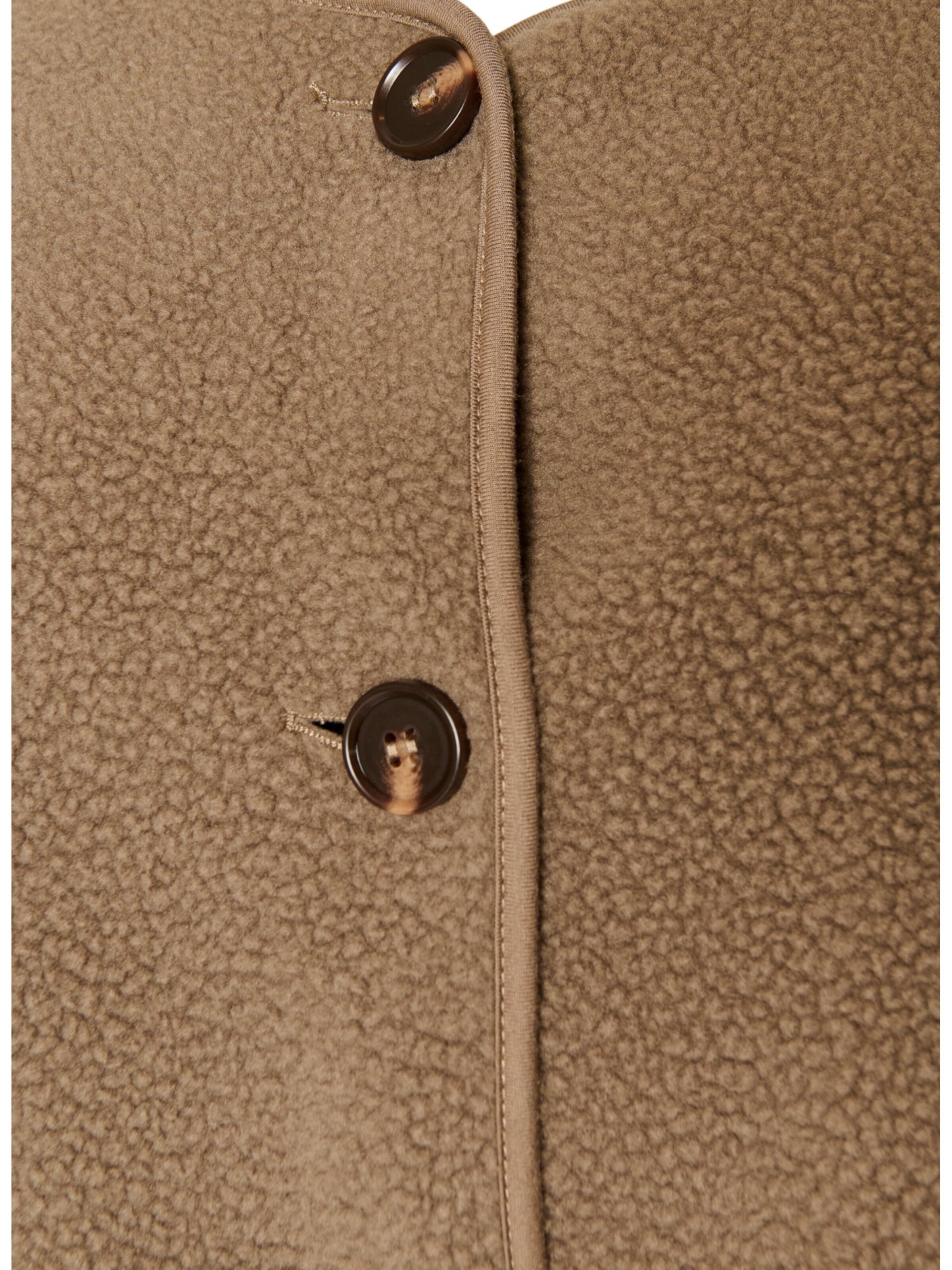 Zizzi Fleecejacke 'Tillie' in Braun
