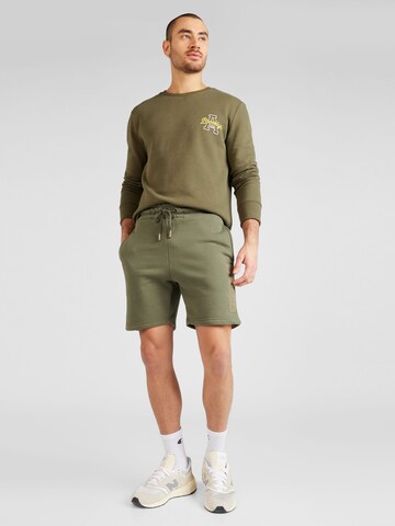 Regular Pantaloni de la ALPHA INDUSTRIES pe verde