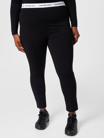 Calvin Klein Jeans Curve Skinny Leggings - fekete: elől