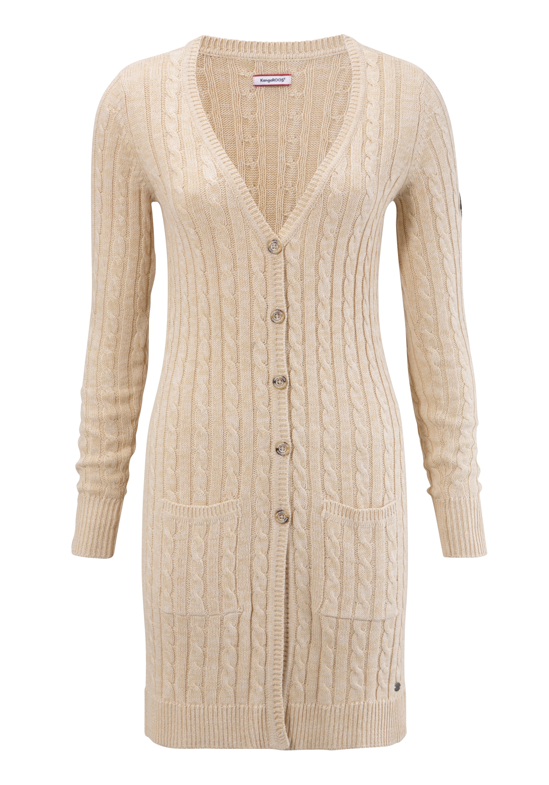 KangaROOS Strickjacke in Beige: Vorderseite