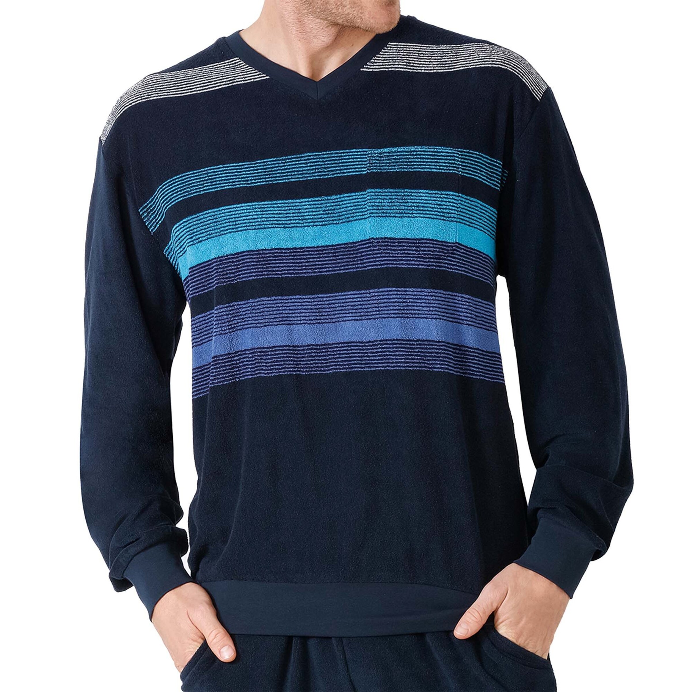 HAJO Pyjama in Blau: Vorderseite