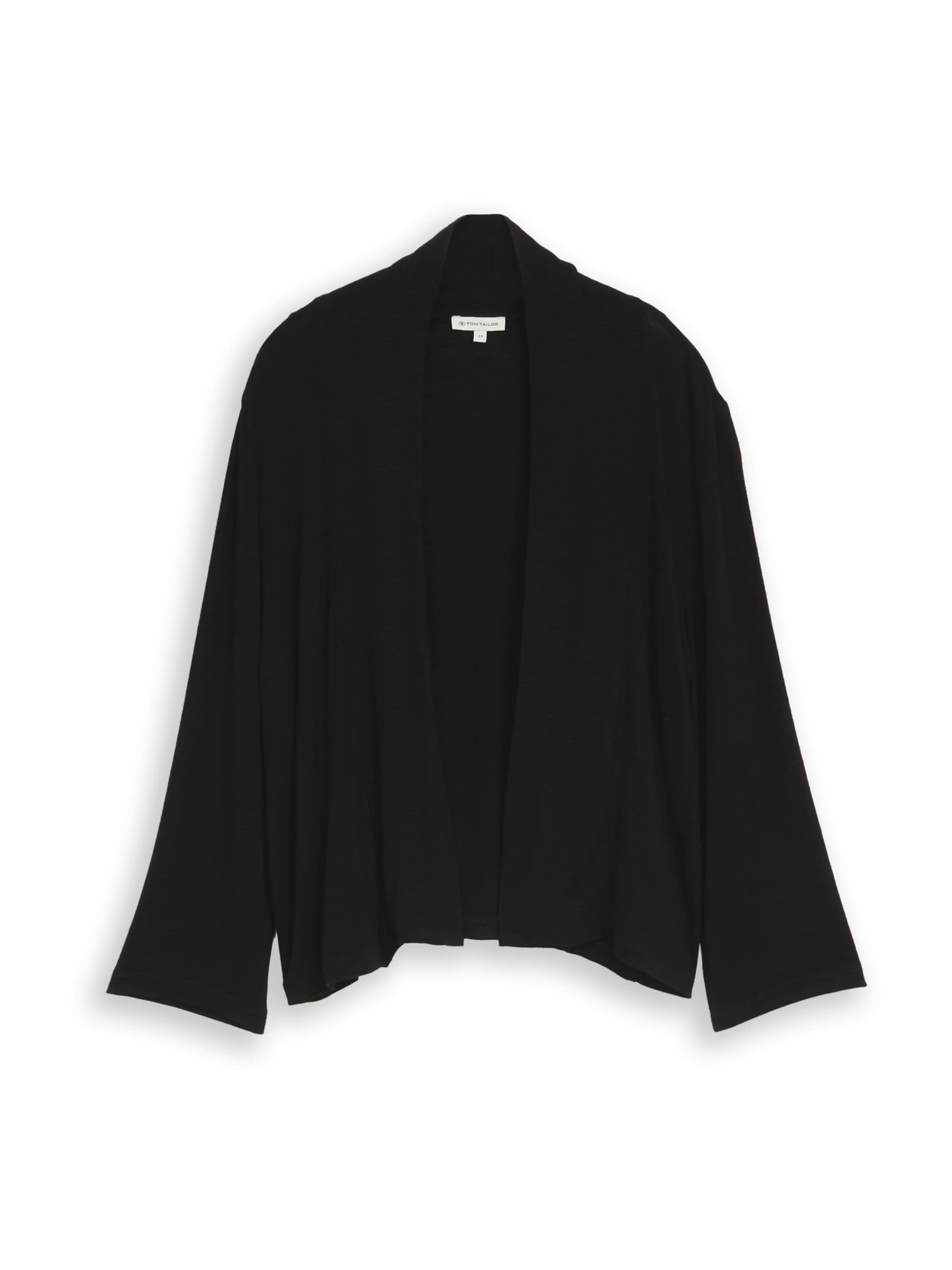 Cardigan TOM TAILOR en noir : devant
