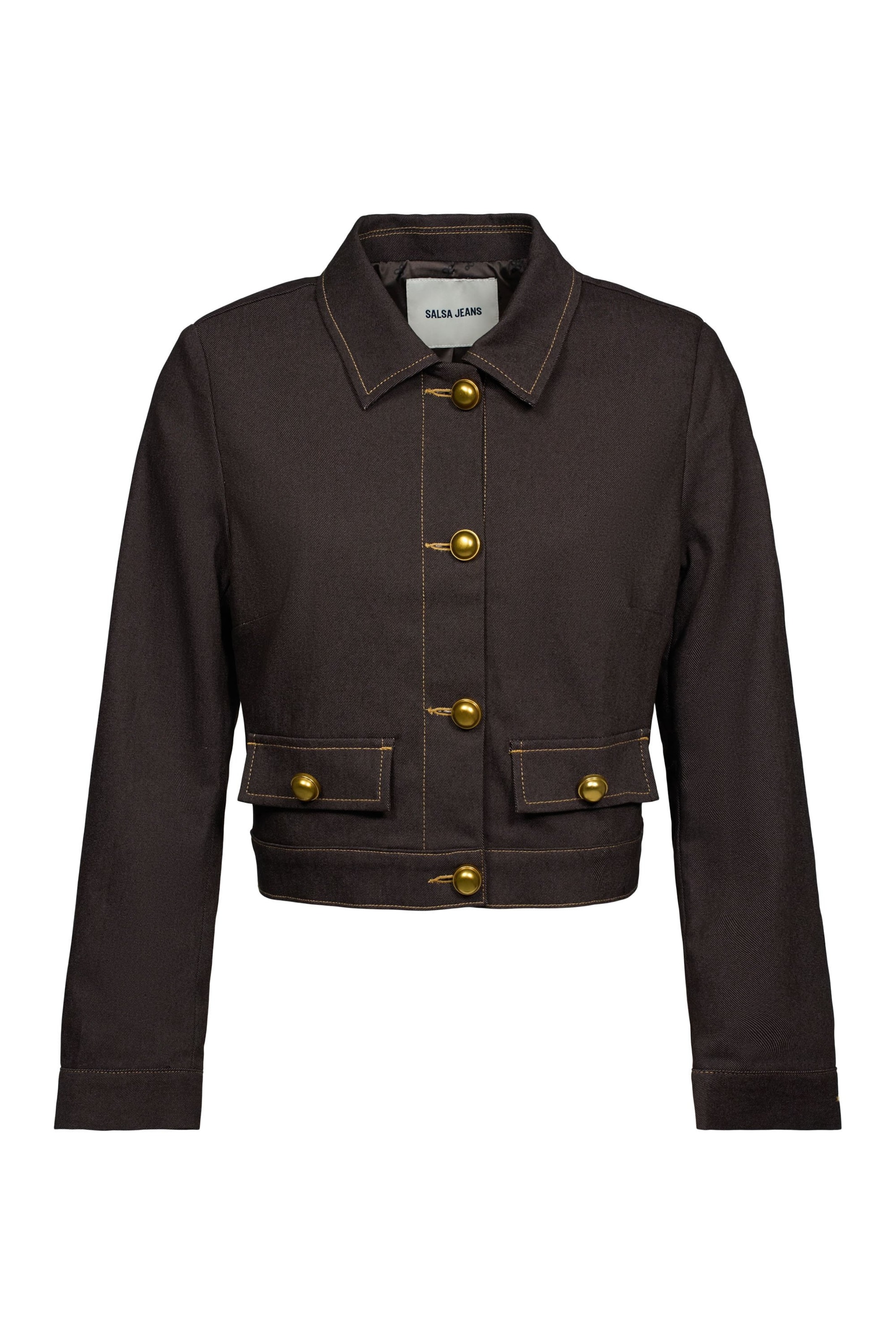Salsa Jeans Tussenjas in Bruin: voorkant