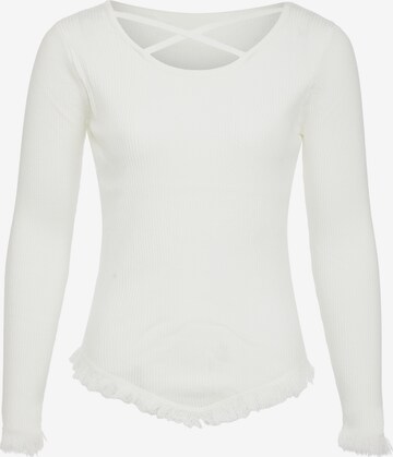 Pull-over qisha en blanc : devant