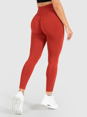 Smilodox Skinny Workout Pants 'Amaze Scrunch' in Red