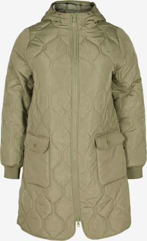 Zizzi Between-Season Jacket in Green: front