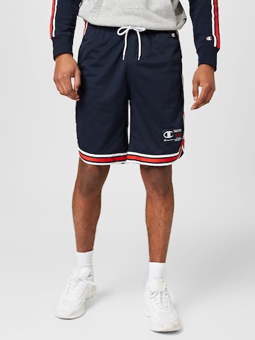 Champion Authentic Athletic Apparel Loosefit Shorts 'Legacy' in Blau: predná strana