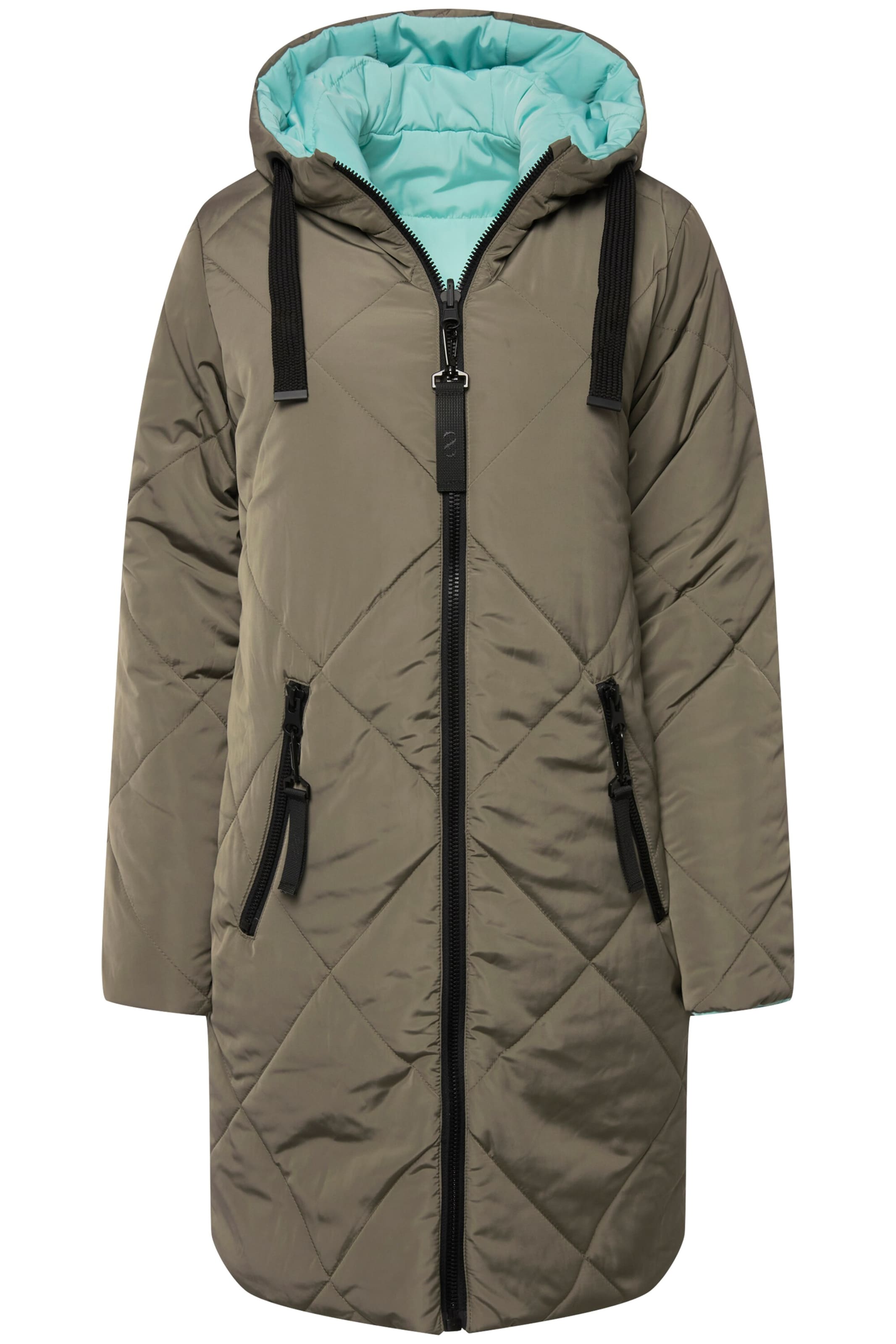 LAURASØN Winterjas in Groen: voorkant