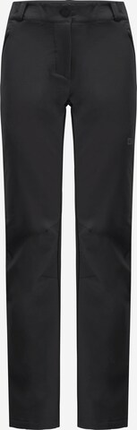 JACK WOLFSKIN Regular Outdoor Pants in Black: front