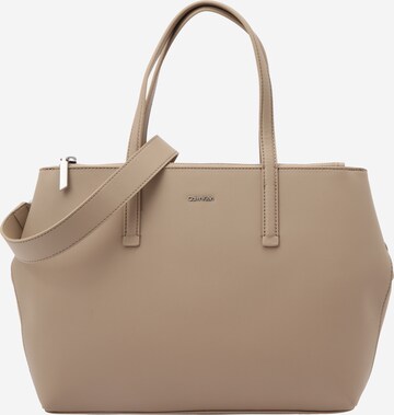 Calvin Klein - Shopper 'MUST' em bege: frente