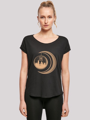 F4NT4STIC Shirt 'Harry Potter Hogwarts Moon' in Zwart: voorkant