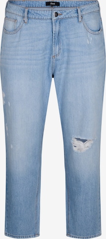 Zizzi Loosefit Jeans 'Mille' in Blauw: voorkant