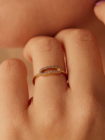 Lucardi Ring in Gold: front