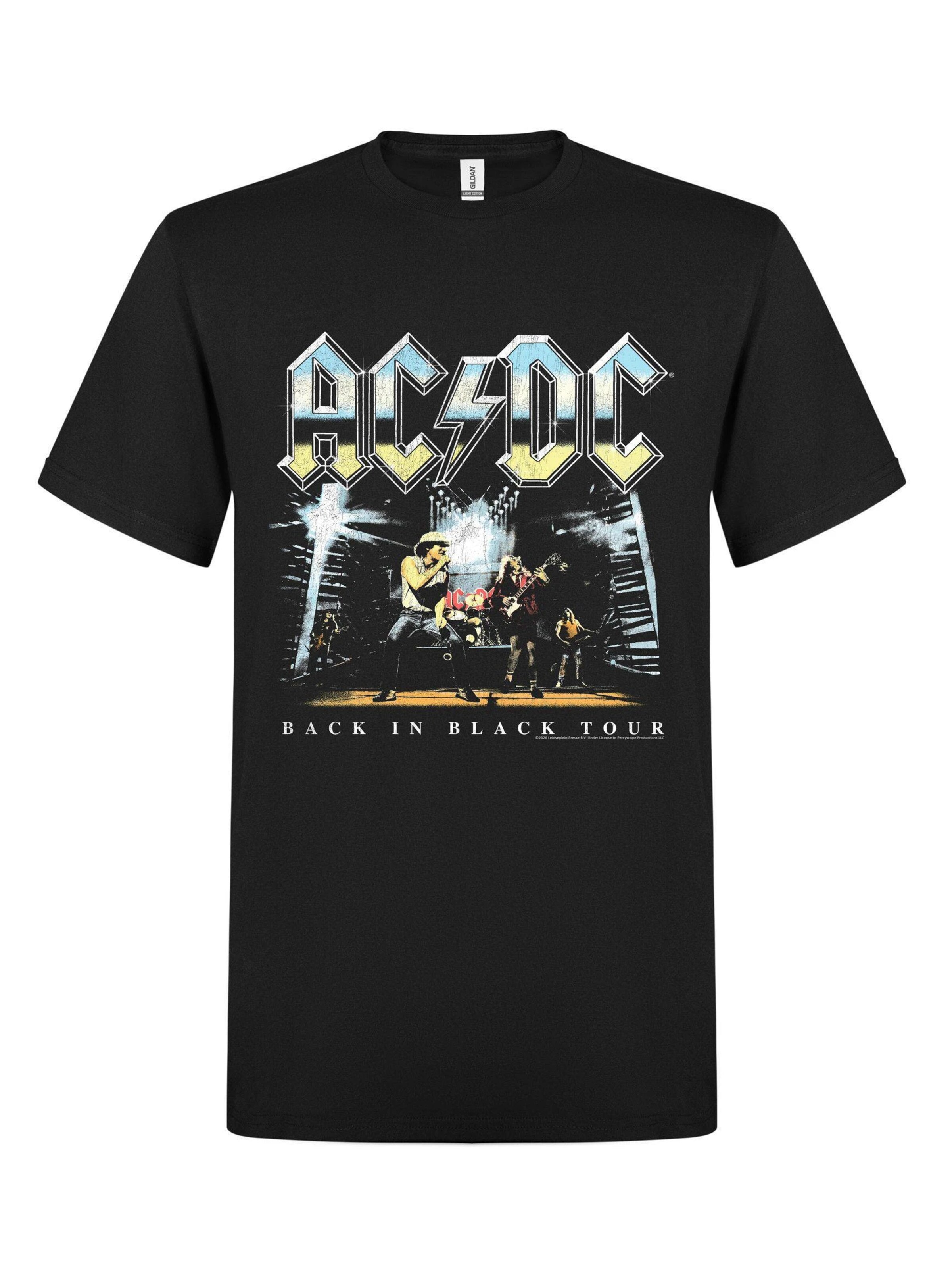 AC/DC Shirt 'Back In Black Tour' in Black: front