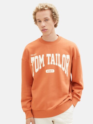 Bluză de molton de la TOM TAILOR DENIM pe portocaliu