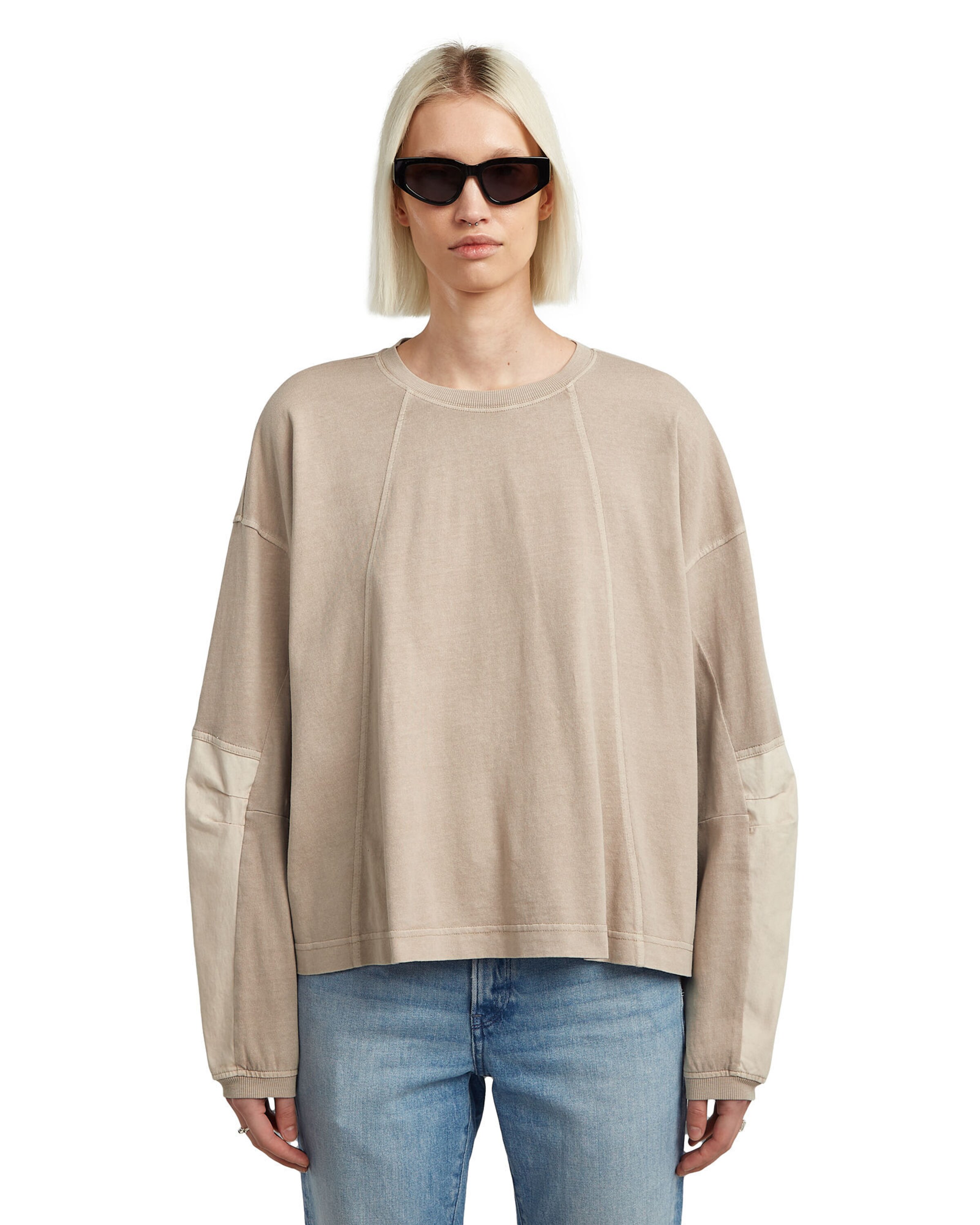 T-shirt G-STAR en beige : devant