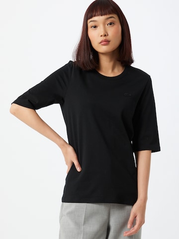 T-shirt LACOSTE en noir : devant